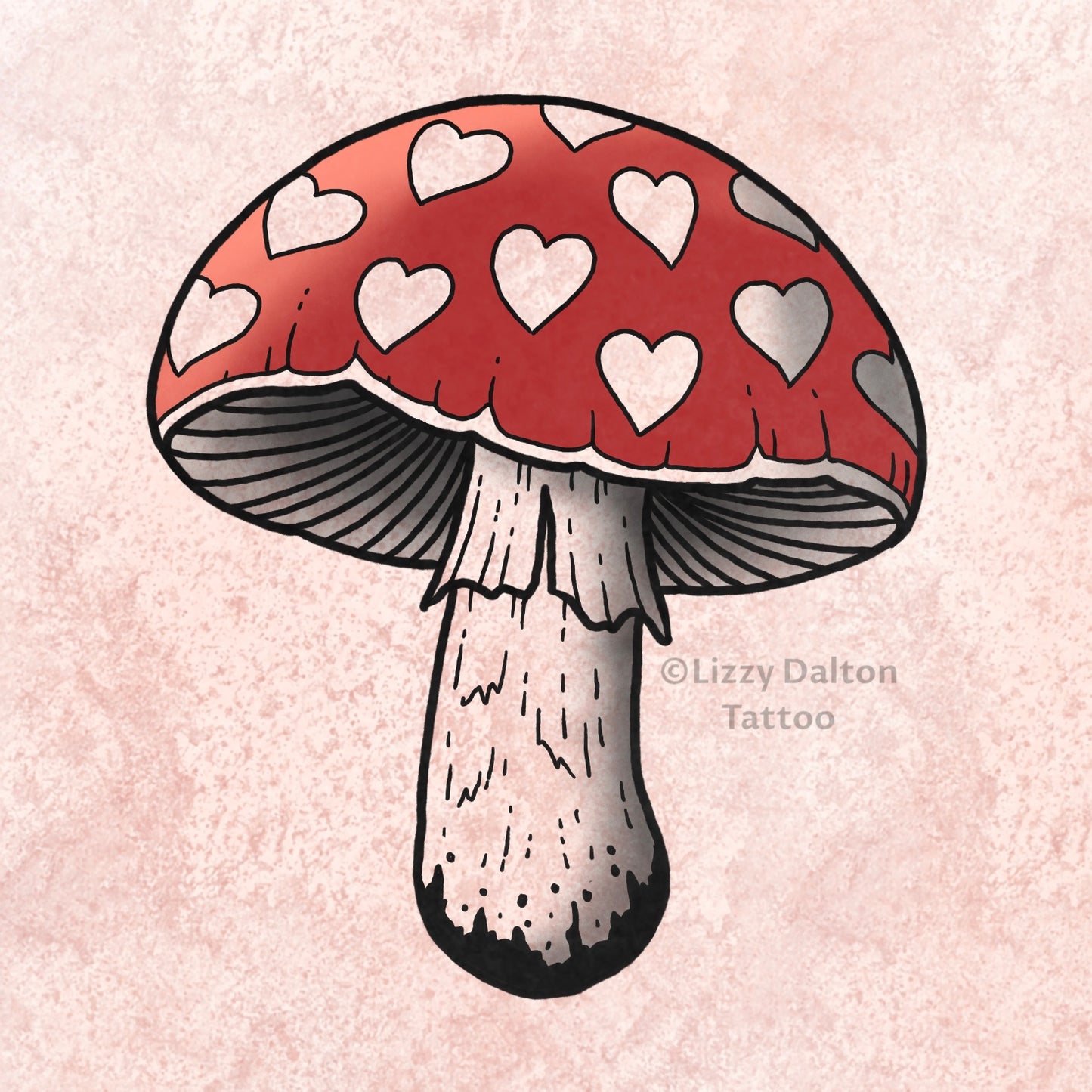 Heart Mushroom - Color