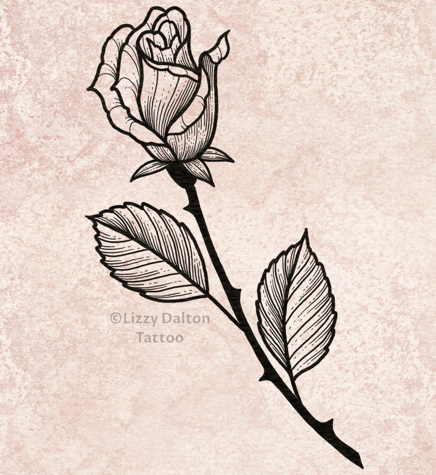 Rose 8 - Blackwork
