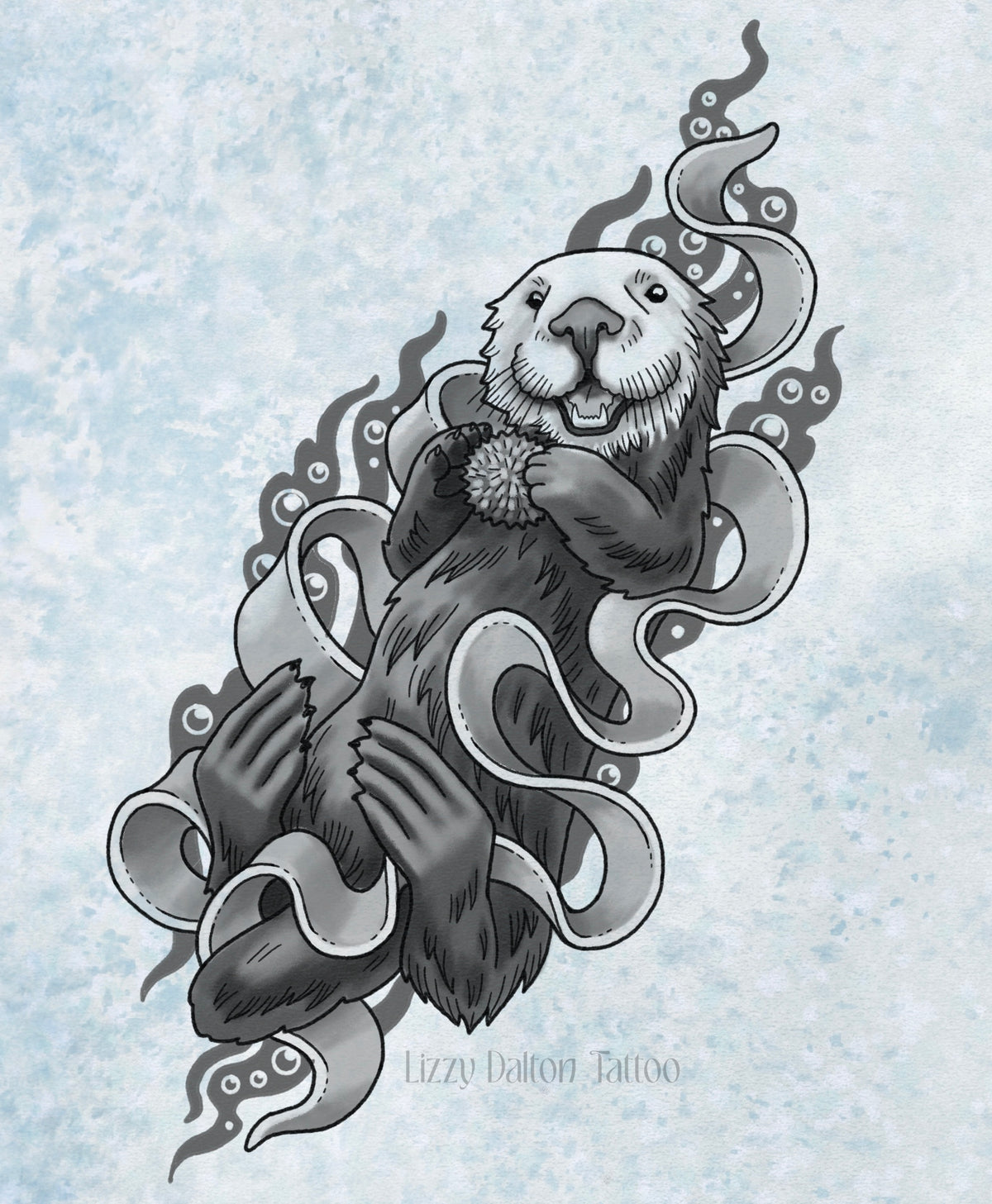 Sea Otter - Black and Gray