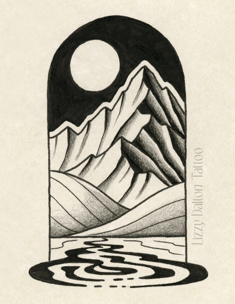 Mountain 58 - Black and Gray