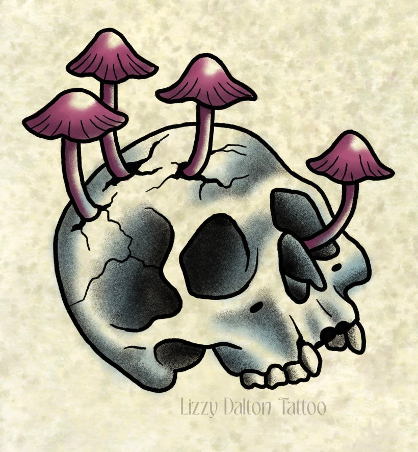Mushroom Skull - Color