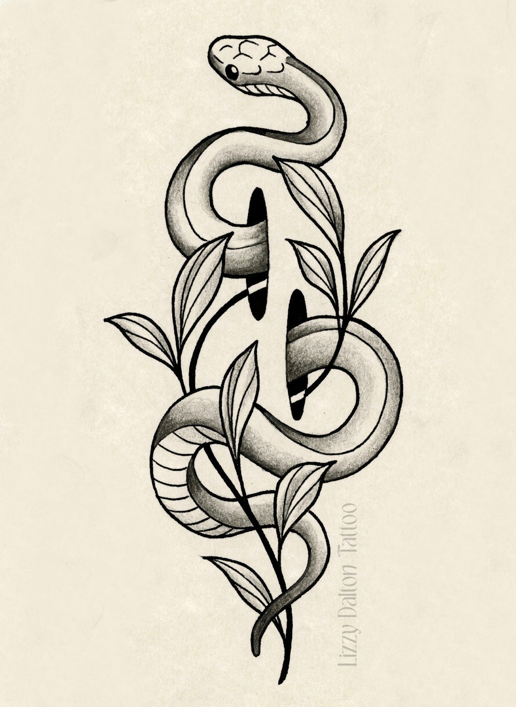 Snake Portal - Black and Gray
