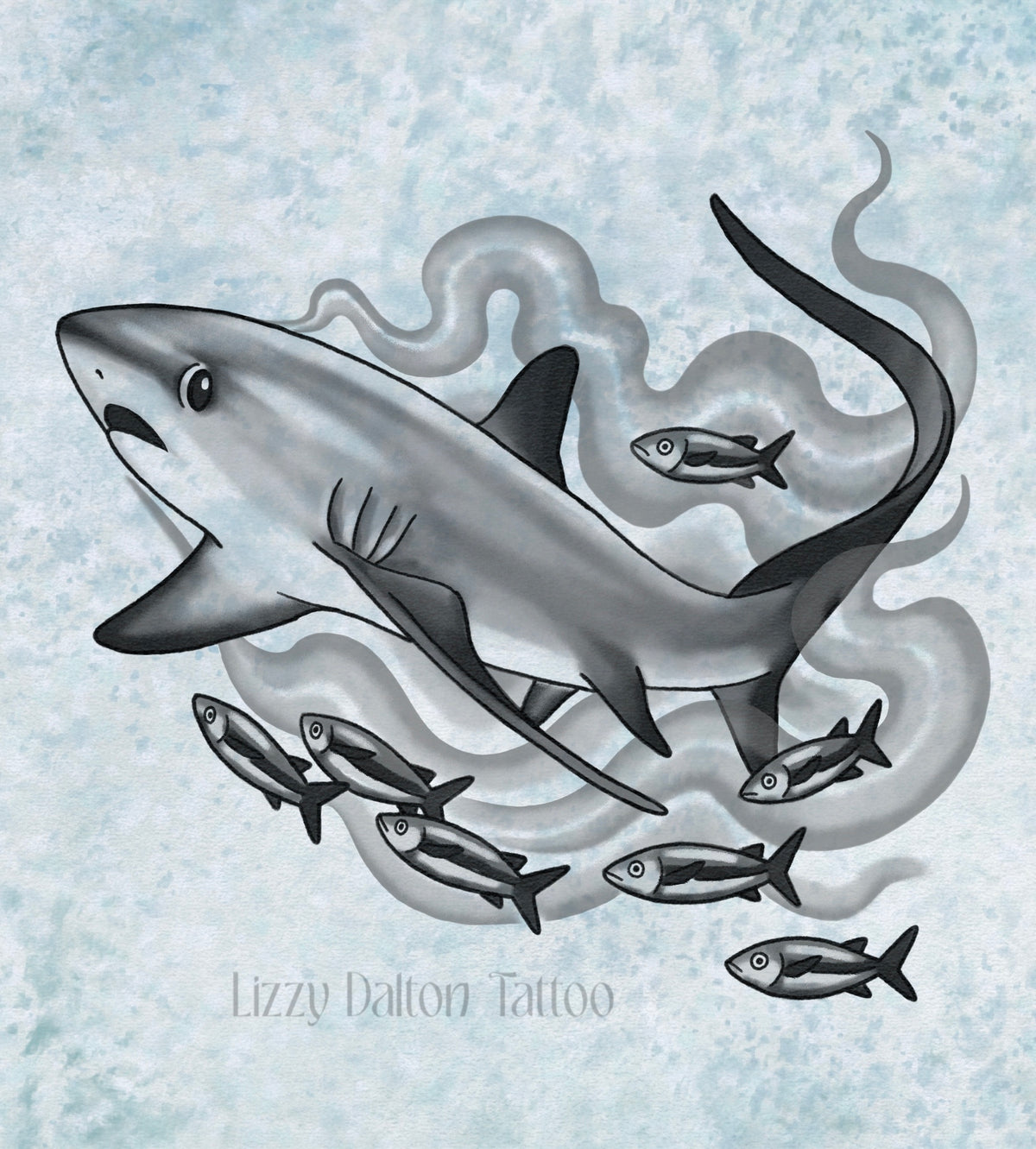 Thresher Shark - Black and Gray