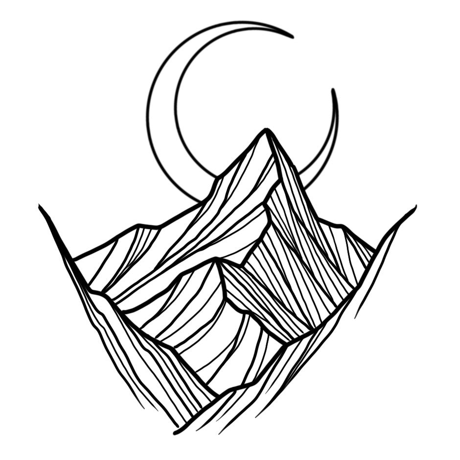 Mountains Tattoo Vector & Photo (Free Trial) | Bigstock