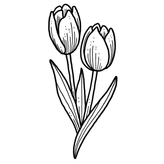 Tulip - Blackwork